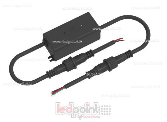 Image de Mini-contrôleur LED RF RGB + CCT, 5 canaux, IP67, 12/24 V CC, 1 A × 5 canaux, RF 2,4 GHz