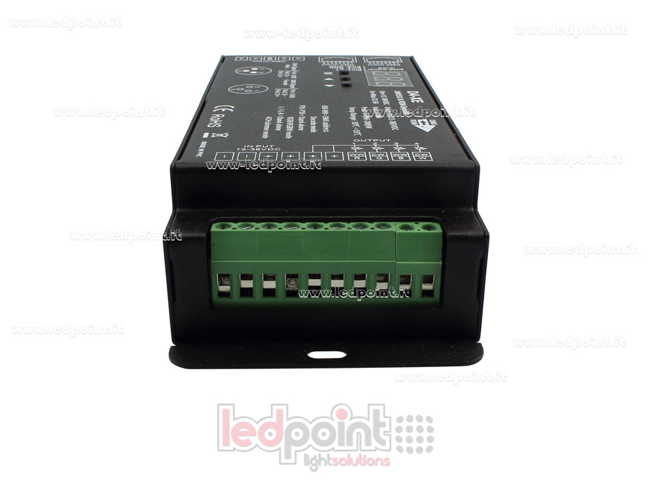 DMX 512 & RDM décodeur, 4 canaux 8A chacun, tension 5-36V DC, XLR3 e RJ45 SK-D4-XE DMX 512 & RDM décodeur, 4 canaux 8A chacun, tension 5-36V DC, XLR3 e RJ45 SK-D4-XE