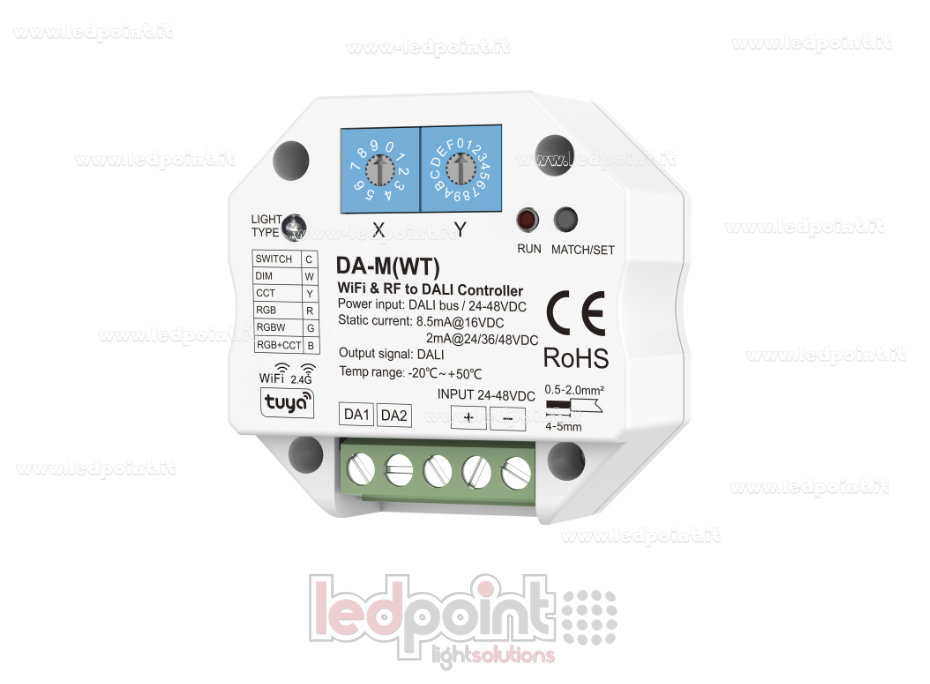 Convertisseur WiFi et RF vers DALI, 24V DC RF2.4GHz SK-DA-M(WT)