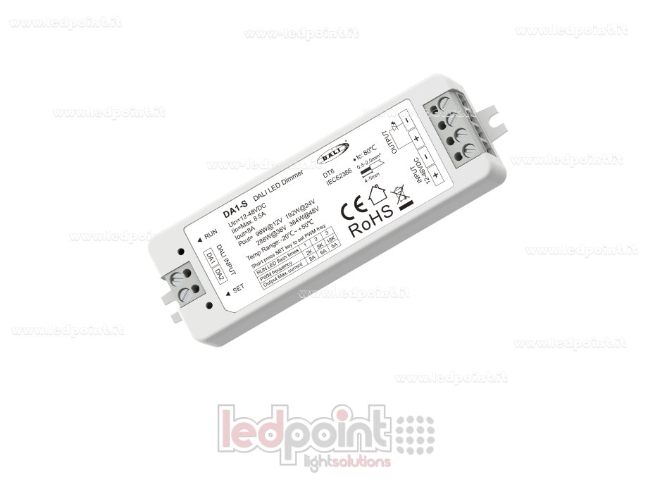 Variateur DALI, 1 Canal 8A, 12-48V DC, Tension Constante SK-DA1-S