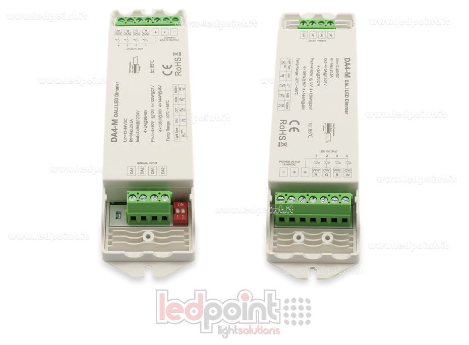 Dimmer DALI, 4 canaux 3A/5A, 12-48V DC, tension constante (DT6/DT8) SK-DA4-M