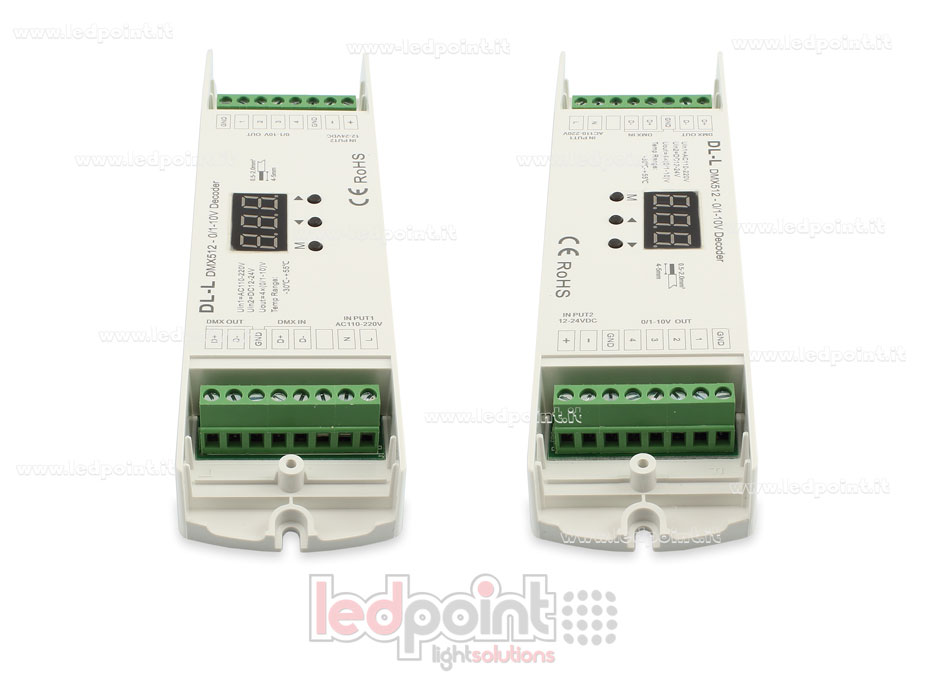 0/1-10V  DMX 512 décodeur, 4 canaux 20mA chacun, tension 12-24 DC SK-DL-L