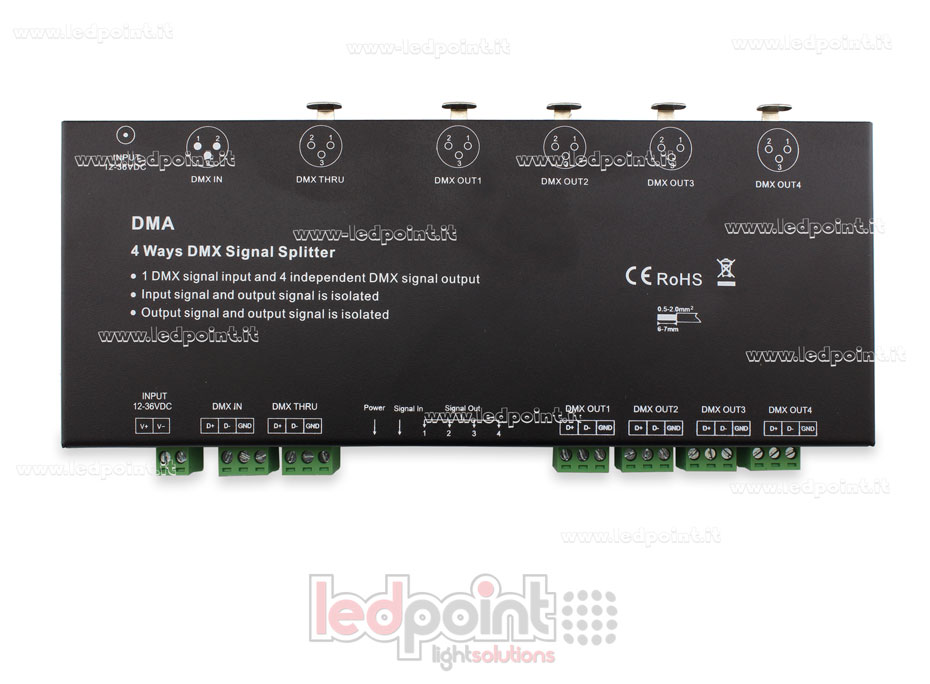 Splitter de signal DMX 4 canaux SK-DMA