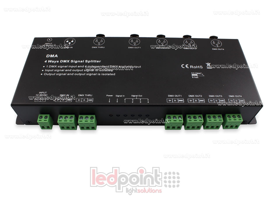 Splitter de signal DMX 4 canaux SK-DMA