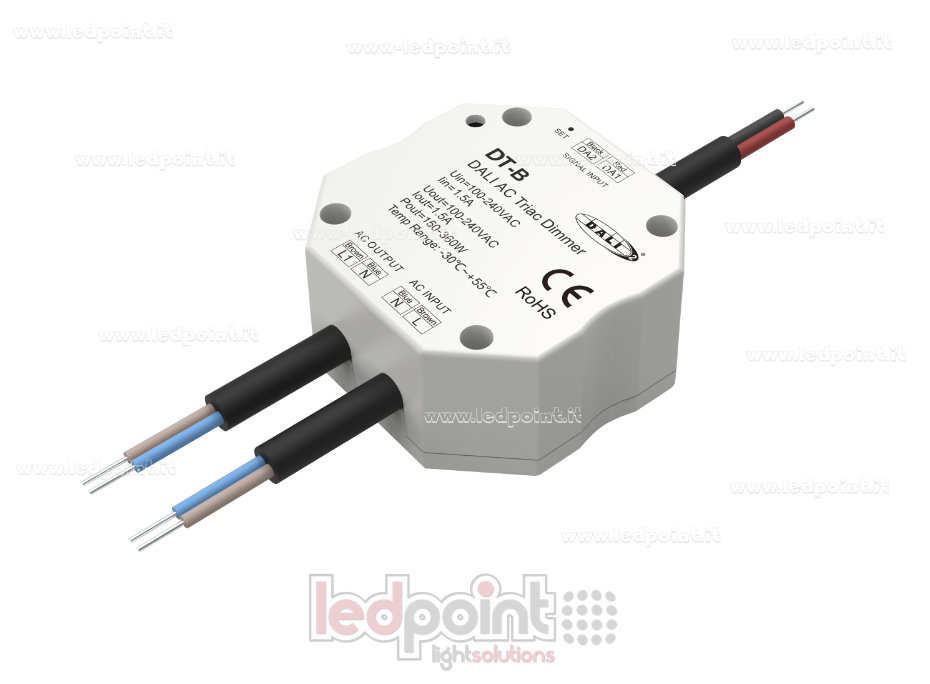 Variateur DALI et Triac, 1 canal 1.5A, 100-240VAC (DT4) SK-DT-B