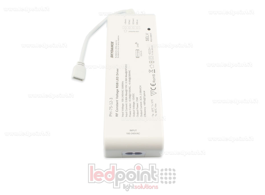 Transformateur 75W 12V, 3 canaux,  Wireless SkyDance SK-PH-75-12-3