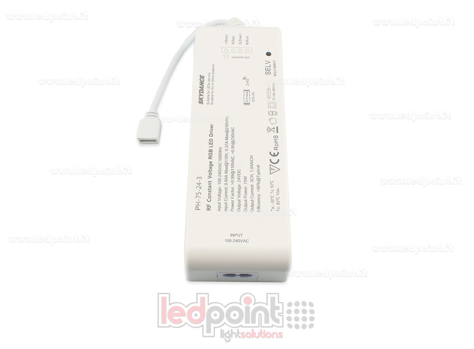 Transformateur 75W 24V, 3 canaux, Wireless SkyDance SK-PH-75-24-3