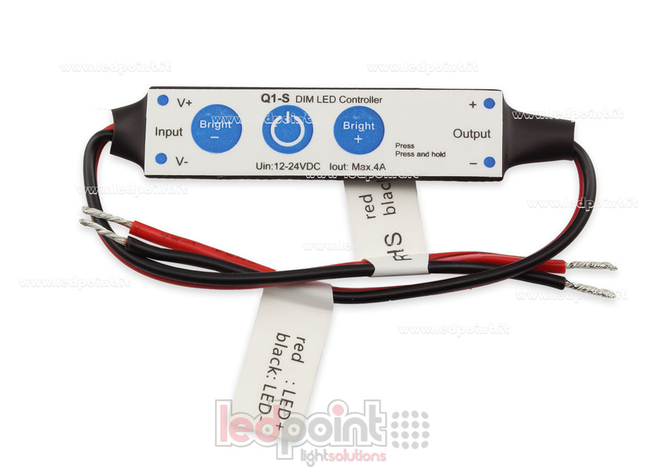 Récepteur variateur mini monochromatique 12/24V, 1ch 4A/CH 3 touches pas RF SK-Q1-S