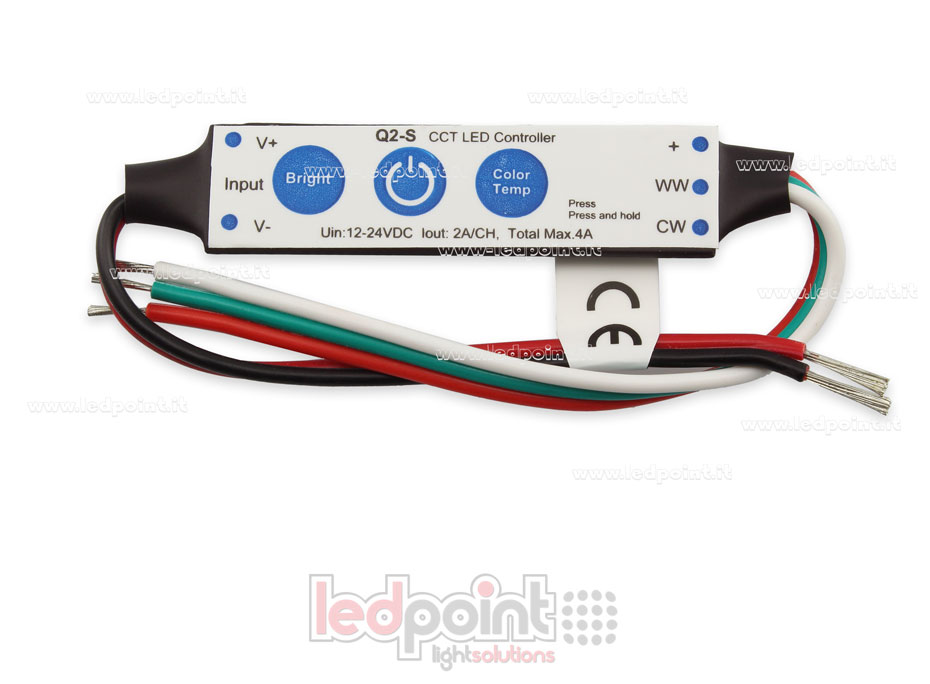 Récepteur variateur mini CCT 12/24V, 2ch 2A/CH 3 touches pas RF SK-Q2-S