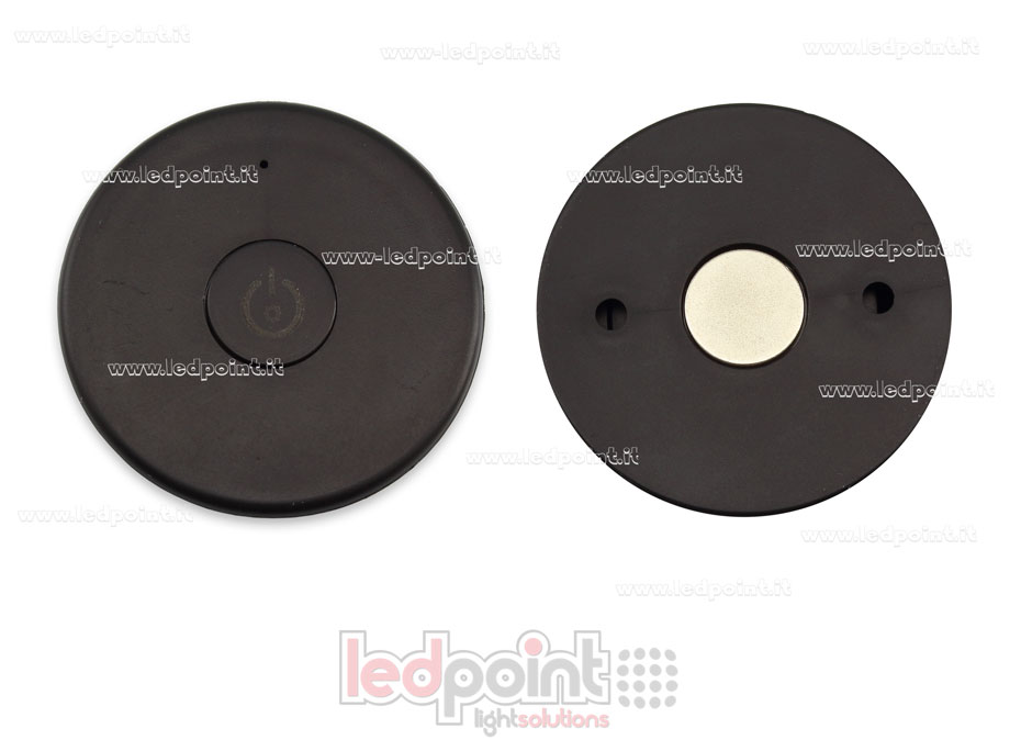 Télécommande portable monochromatique, noire, RF 2.4G, avec aimant à l'arrière et trous pour montage mural SK-R1-1-B