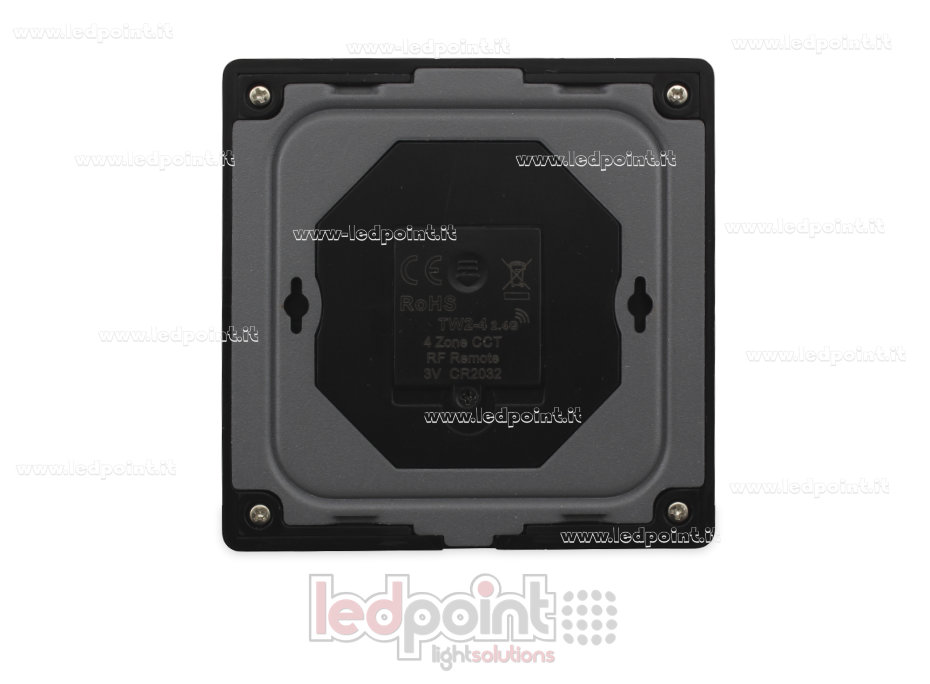 Télécommande murale RF2.4G, CCT, slim, noir, alimentée par batterie, mono-zone SK-TW2-4-B