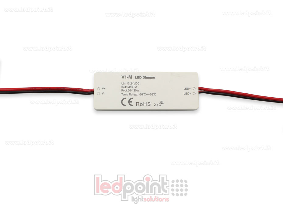 Récepteur variateur mini monochromatique 12/24V, 1ch 5A/CH SK-V1-M